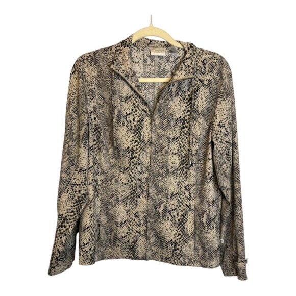 Chico's Jacket Women's Size Medium Snake Print Zenergy Lightweight Chicos 1 - Picture 1 of 3